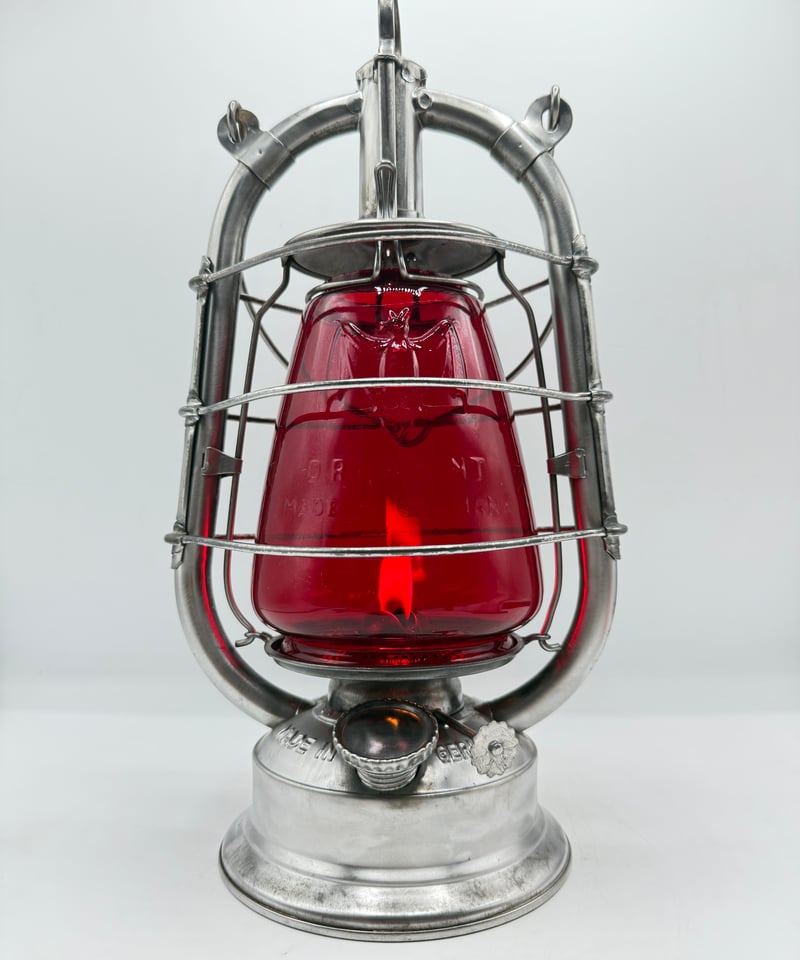 極美‼️BAT No.599 ホットブラストランタン レッドガラス