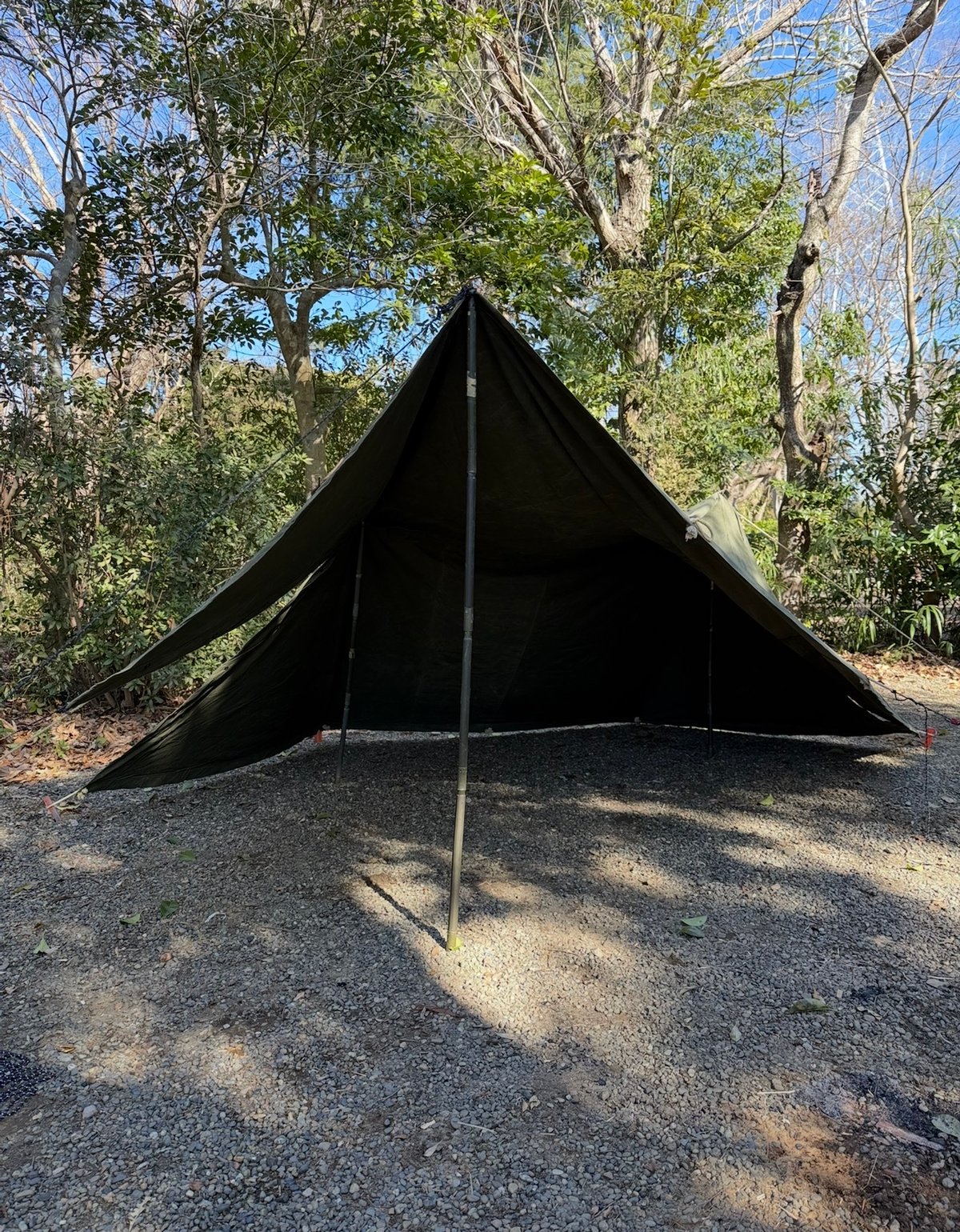 USパップテントハーフ　ハーフ　アメリカ軍　米軍　軍幕 ハーフシェルター１枚 軍幕❗️アメリカ軍 Shelter Half パップテント2枚セット