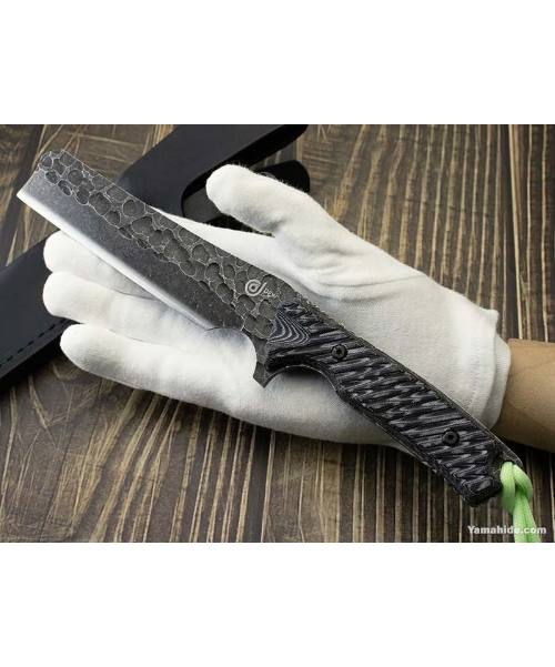 DEW ブランド d5 kokko ミニ キャンプ 鉈 440C ブラック x グレー