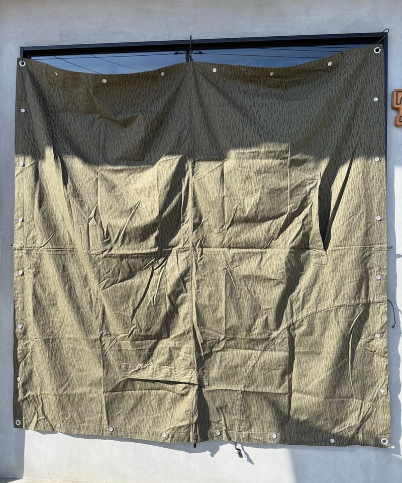 軍幕』貴重❗️東ドイツ軍幕 レインドロップカモ 1枚バラ売り