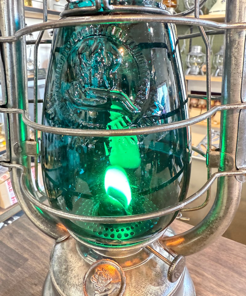 貴重‼️グリーングローブ❗️FEUERHAND Nr.405 中型オイルランプ