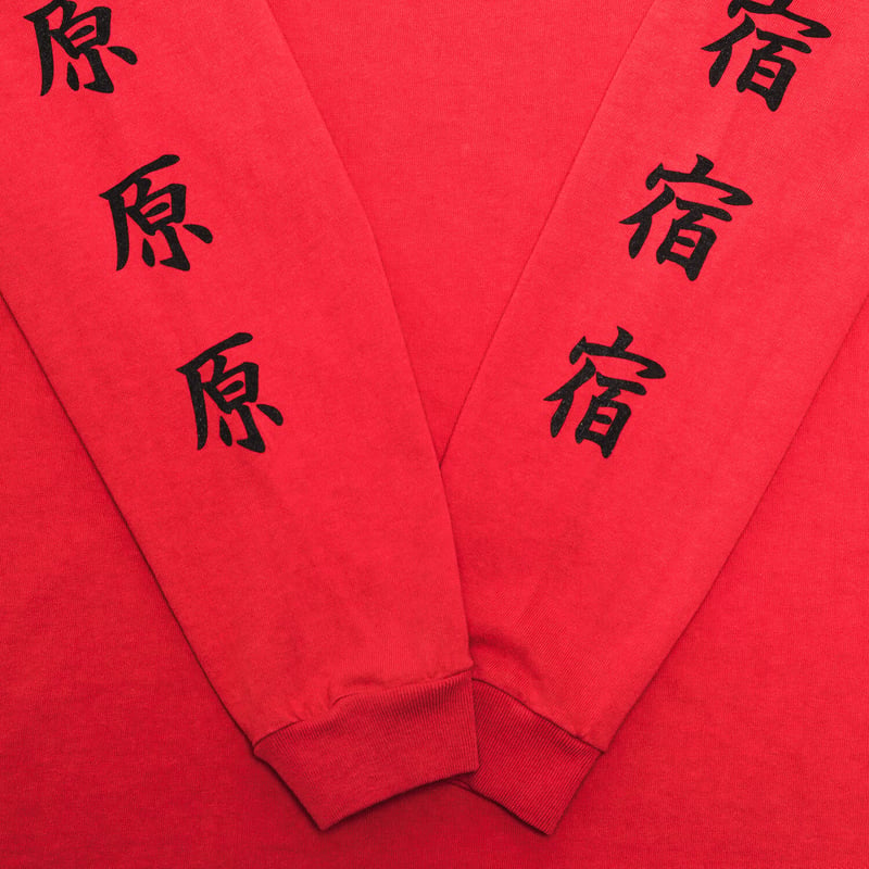 HARAJUKU LONG SLEEVE TEE // RED | tattoostudioy