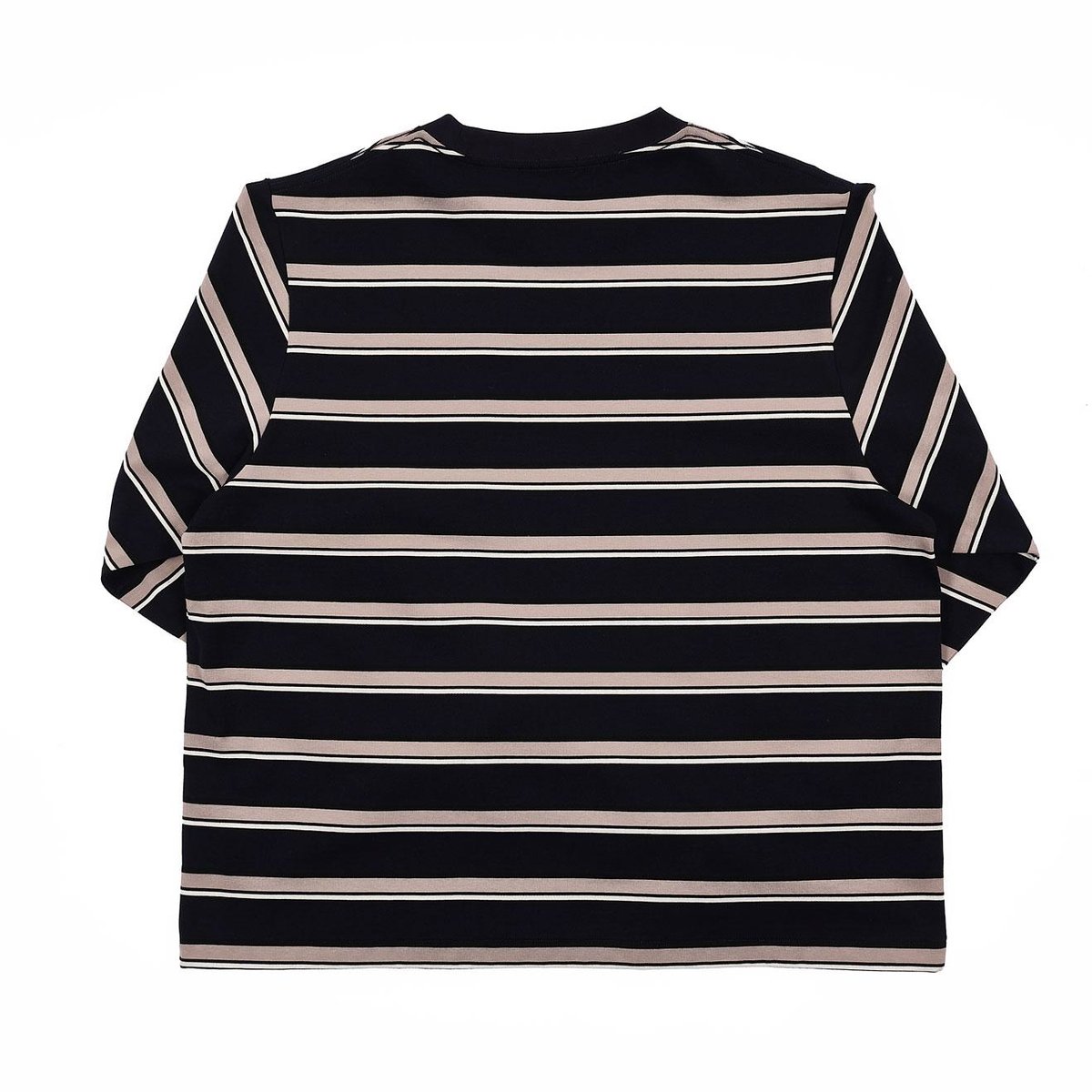 BORDER LONG SLEEVE TEE 【BLACK TAG】 // NAVY | ta