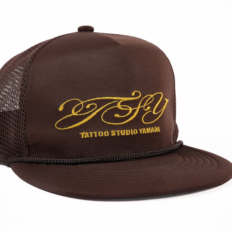 【新品未開封】TSY LOGO MESH CAP BROWN CALLIGRAPHY LOGO MESH CAP【BLACK TAG】// BROWN |