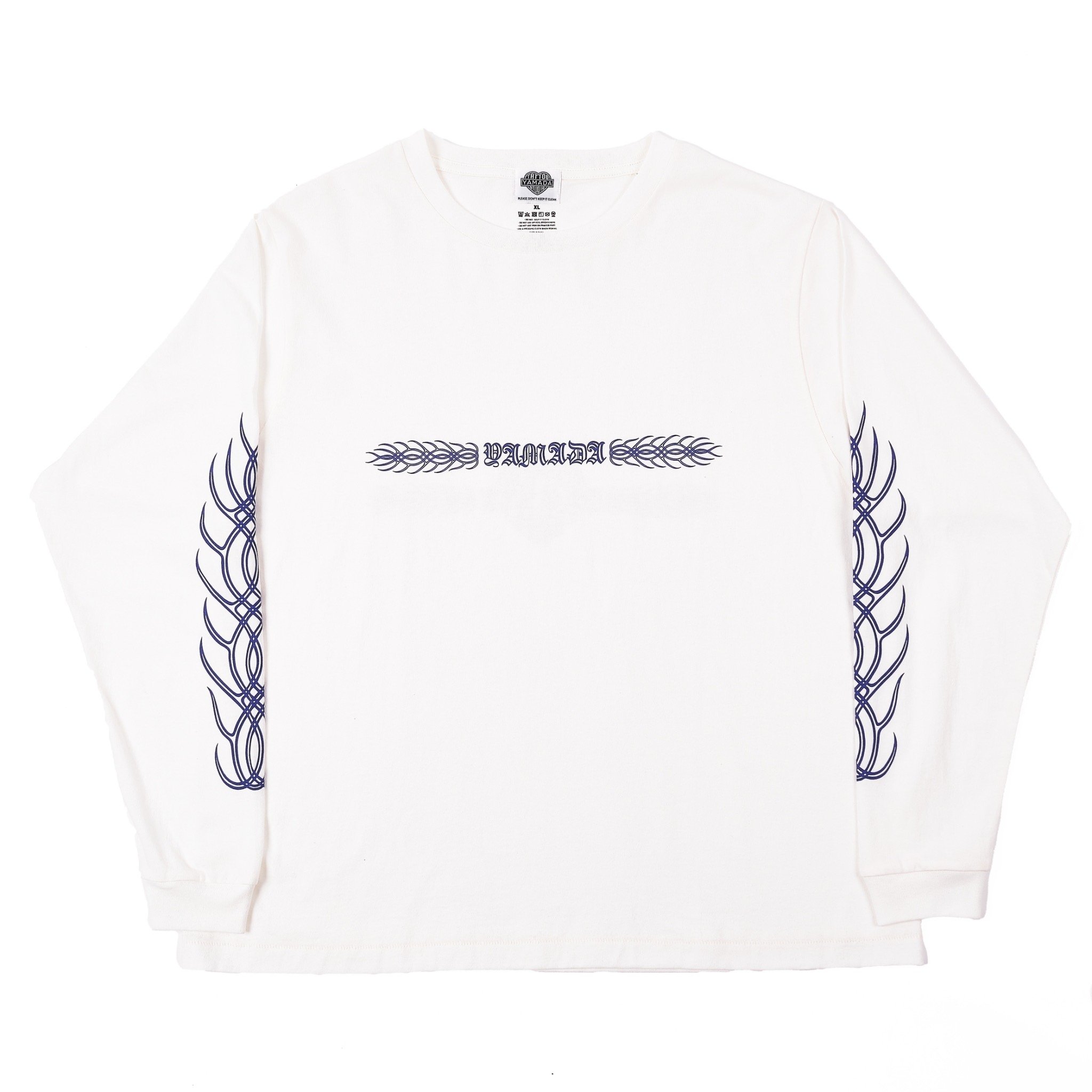 トップス TSY FIRE PATTERN LONG SLEEVE TEE WHITE TSY FIRE PATTERN LONG SLEEVE TEE // WHITE | tat