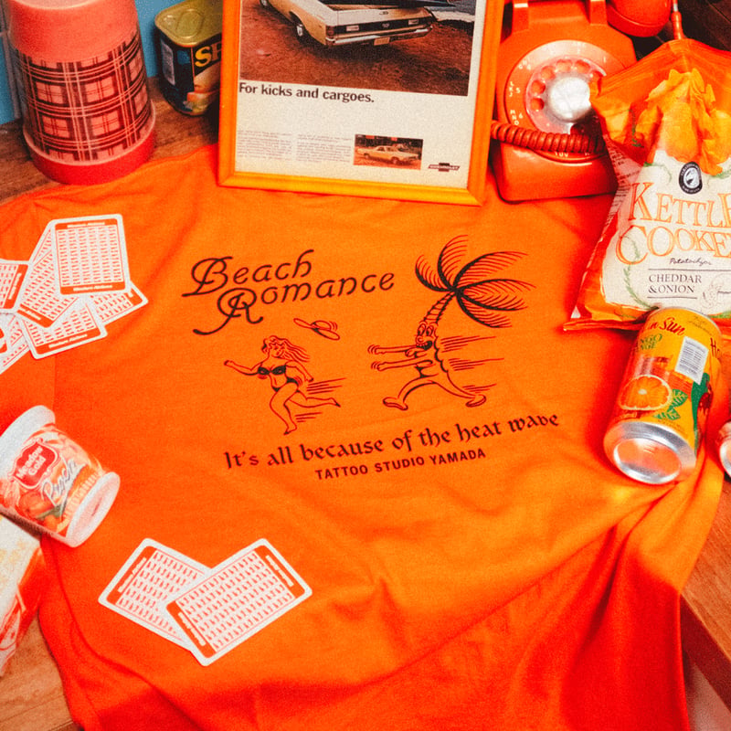 Beach Romance T-shirt // ORANGE | tattoostudioy