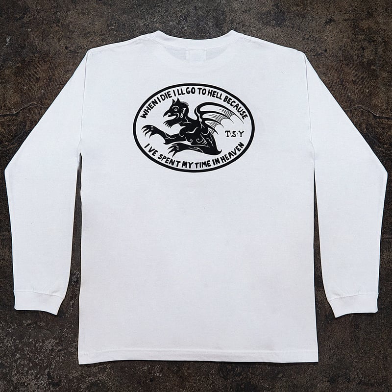 LONG SLEEVE T-SHIRT【DEVIL】// WHITE × BLACK | ta