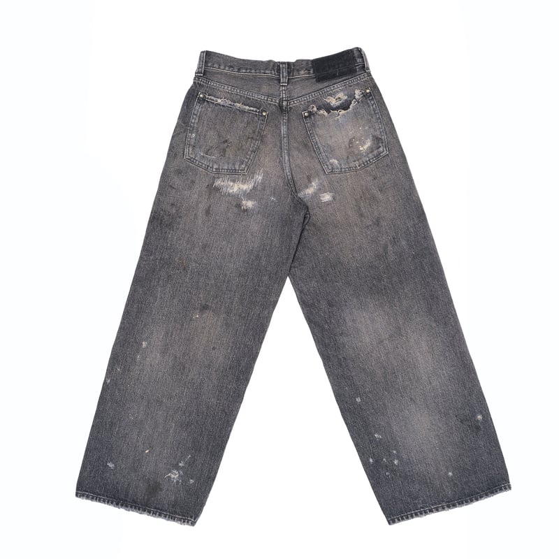 パンツ TSY RIPPED WIDE STRAIGHT DENIM RIPPED WIDE STRAIGHT DENIM 【BLACK TAG】// BLACK