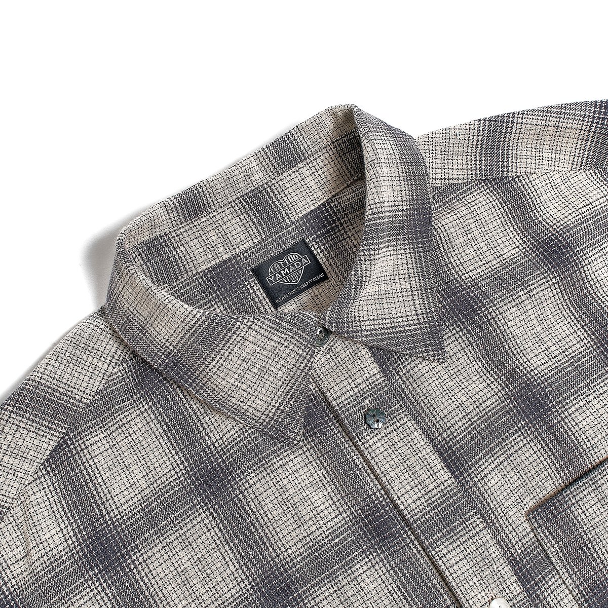 トップス TSY ORIGINAL OMBRE CHECK SHIRTS // GRAY TSY ORIGINAL OMBRE CHECK SHIRTS【BLACK TAG】// IV