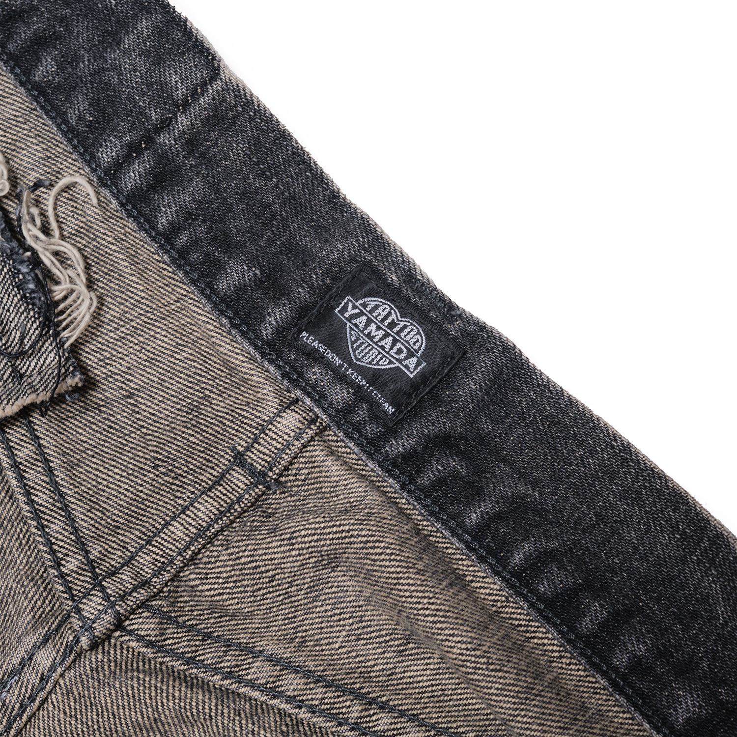 RIPPED WIDE STRAIGHT DENIM 【BLACK TAG】// BLACK