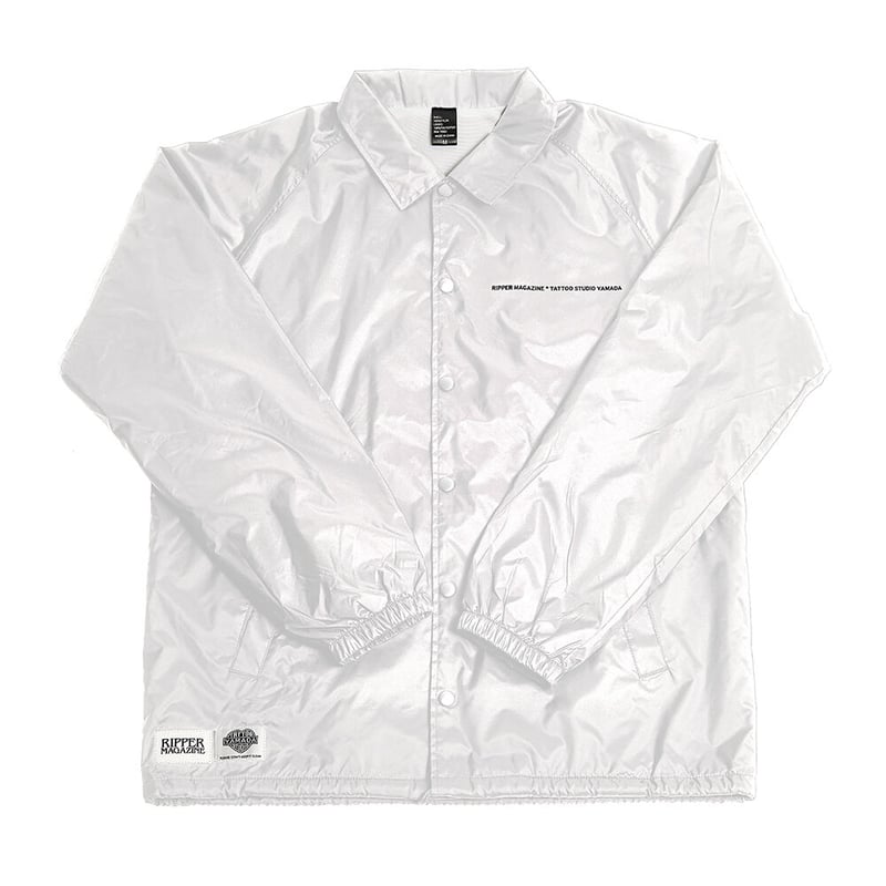 ホワイトTATTOO STUDIO YAMADA COACH JACKET WHITE