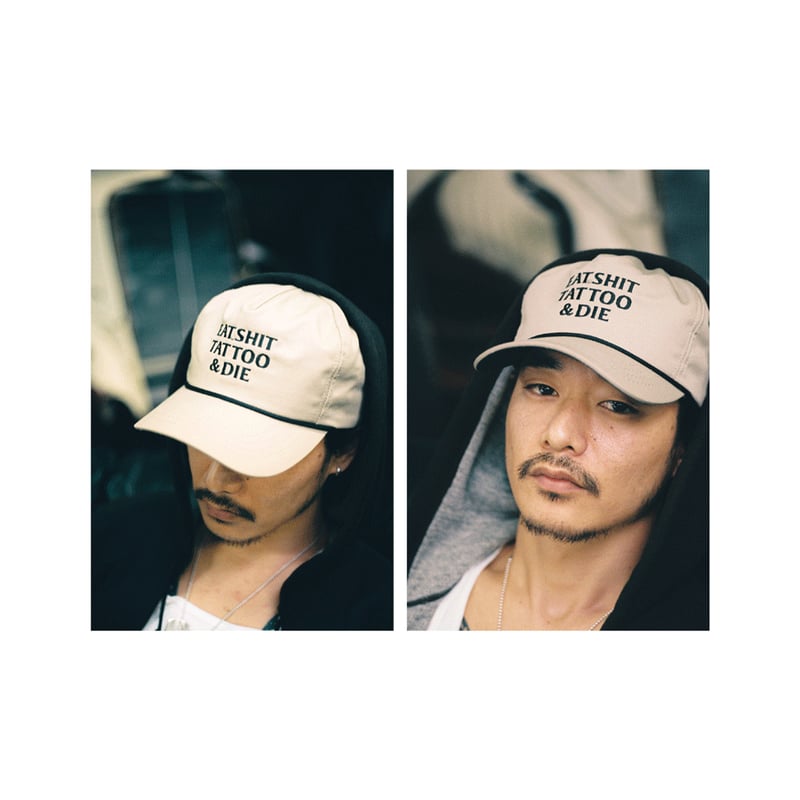 SNAPBACK CAP 【EAT, SHIT, TATTOO & DIE】// BEIGE ...