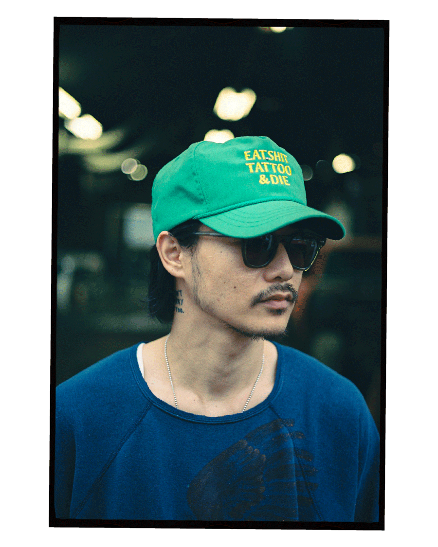 SNAPBACK CAP 【EAT, SHIT, TATTOO & DIE】// GREEN