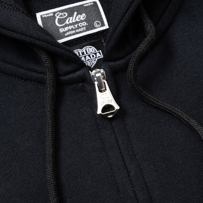 CALEE × TSY 【RHINESTONE PRINTED ZIP HOODIE】 | t
