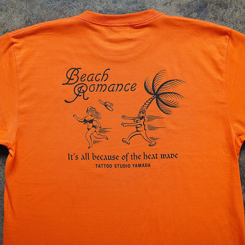 TATTO STUDIO YAMADA beach romance Tシャツ Beach Romance T-shirt // ORANGE | tattoostudioy