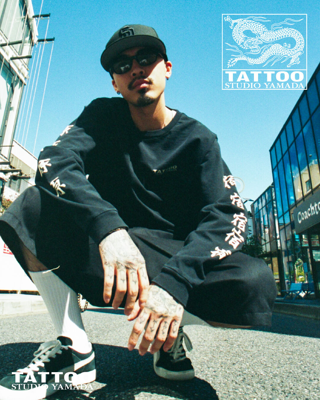 トップス HARAJUKU LONG SLEEVE TEE // BLACK HARAJUKU LONG SLEEVE TEE // BLACK | tattoostudi