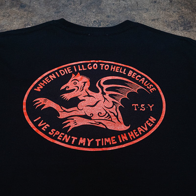 LONG SLEEVE T-SHIRT【DEVIL】// BLACK × RED | tatt
