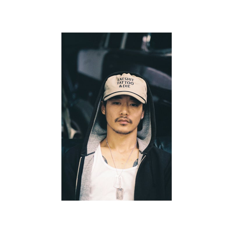 SNAPBACK CAP 【EAT, SHIT, TATTOO & DIE】// BEIGE