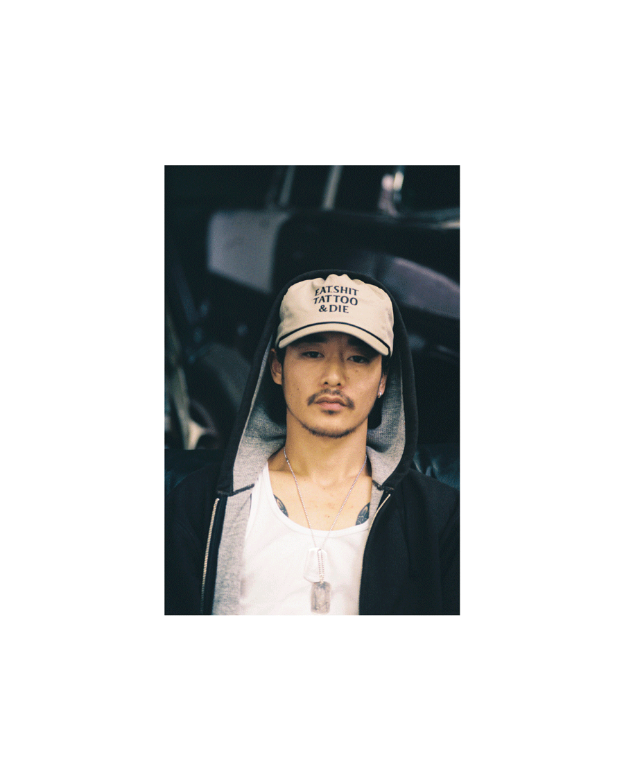 SNAPBACK CAP 【EAT, SHIT, TATTOO & DIE】// BEIGE