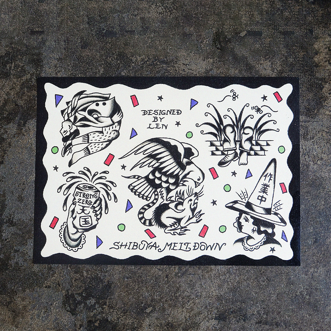 SHIBUYA MELT DOWN × TATTOO STUDIO YAMADA【FlashPoster : A3】