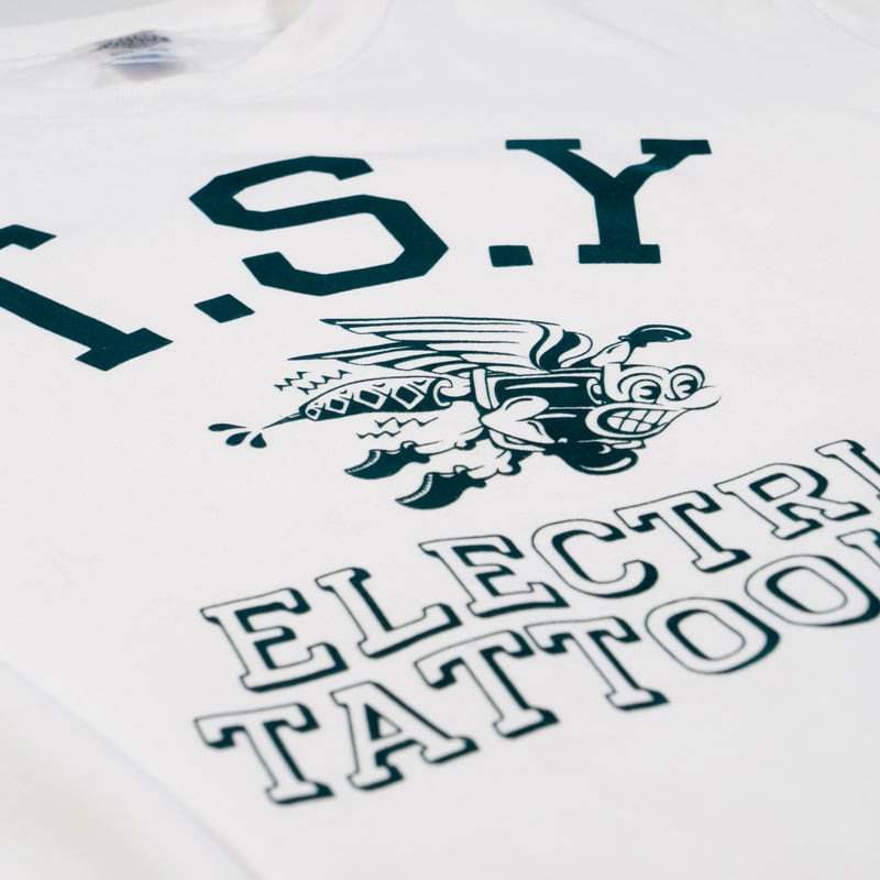 COLLEGE SWEATSHIRT【TSY】 // WHITE × DARK GREEN |