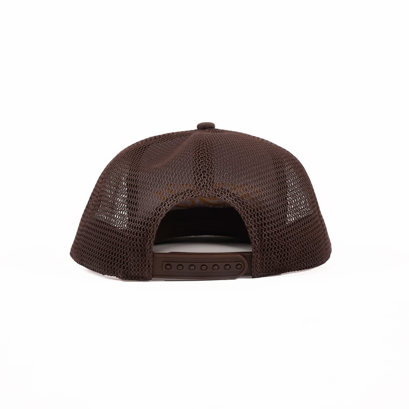 CALLIGRAPHY LOGO MESH CAP【BLACK TAG】// BROWN |