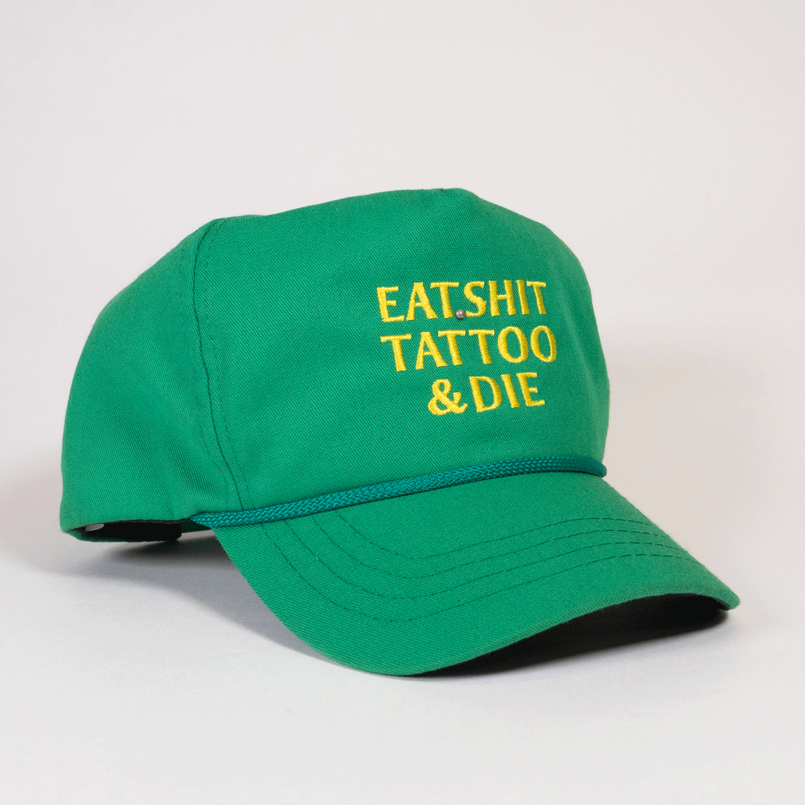 シャンシャン、EAT SHIT TATTOO & DIE キャップ SNAPBACK CAP 【EAT, SHIT, TATTOO & DIE】// GREEN