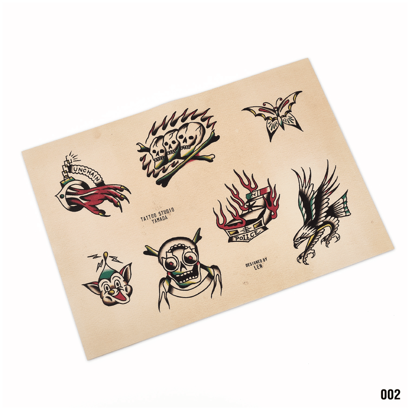 TATOO STUDIO YAMADA Len FlashPoster 6枚 tattoo studio yamada flash poster 山田レン - メルカリ