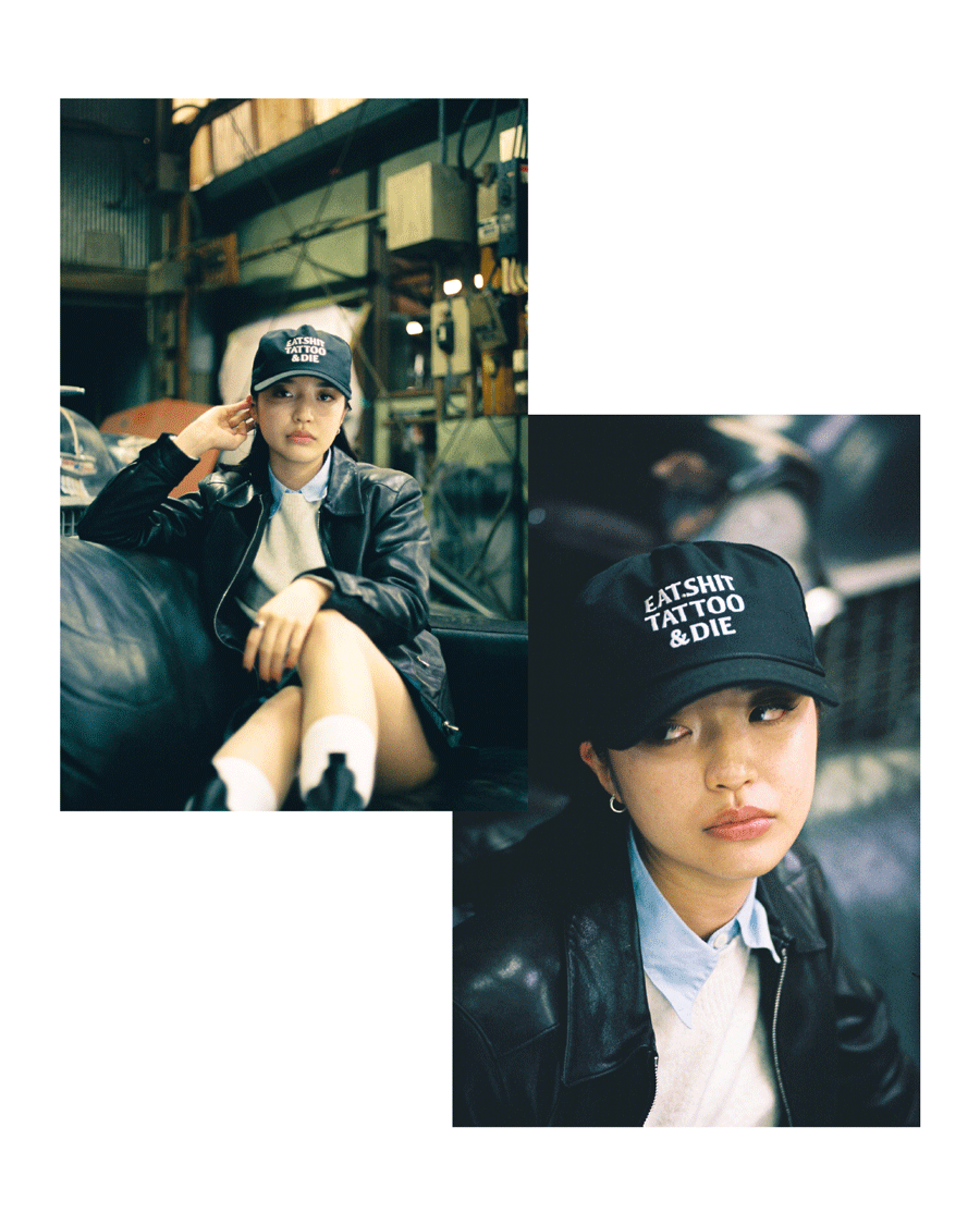 SNAPBACK CAP 【EAT, SHIT, TATTOO & DIE】// BLACK