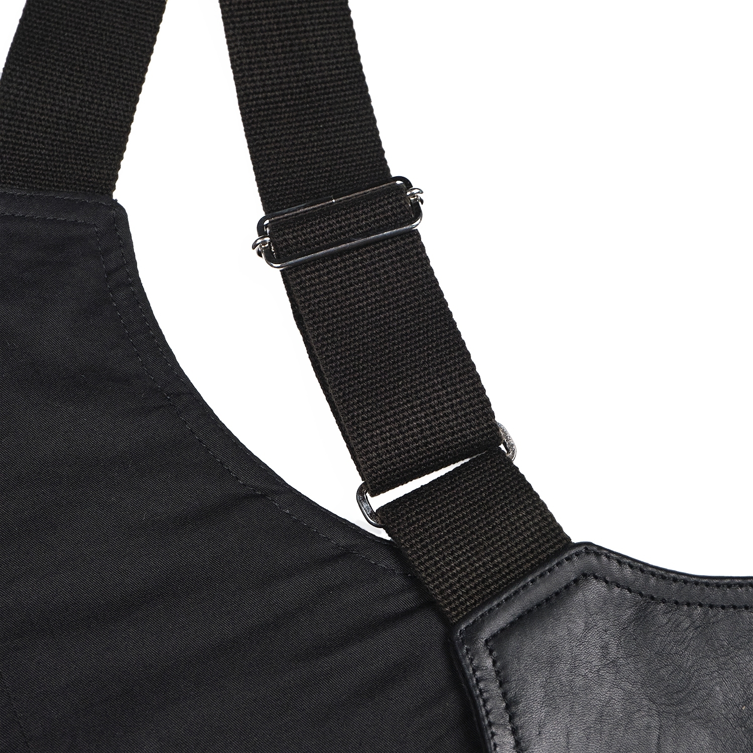 LEATHER OUTDOOR VEST【BLACK TAG】// BLACK | tatto
