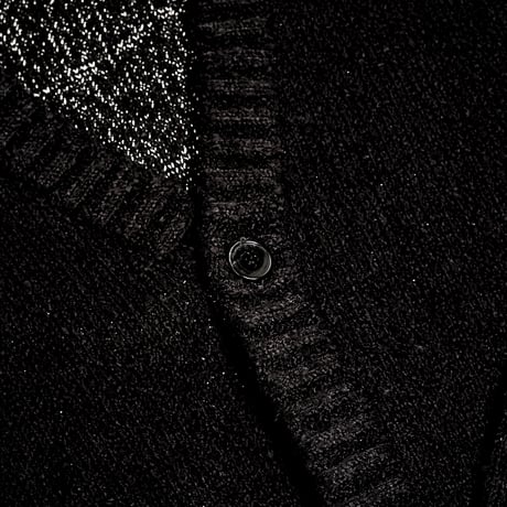 SPIDERWEB BOUCLE COTTON CARDIGAN【BLACK TAG】 // BLACK