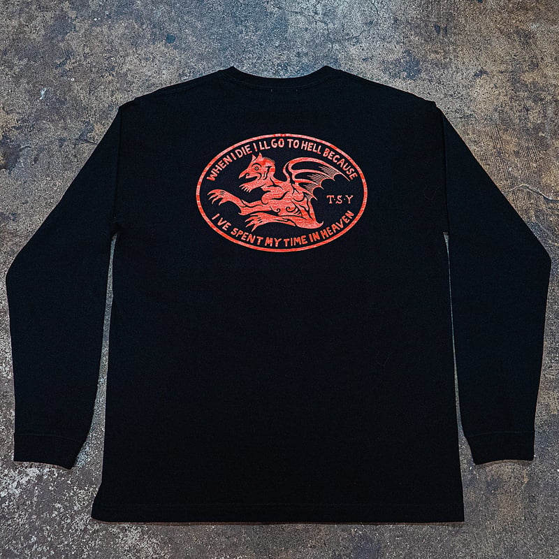 LONG SLEEVE T-SHIRT【DEVIL】// BLACK × RED | tatt