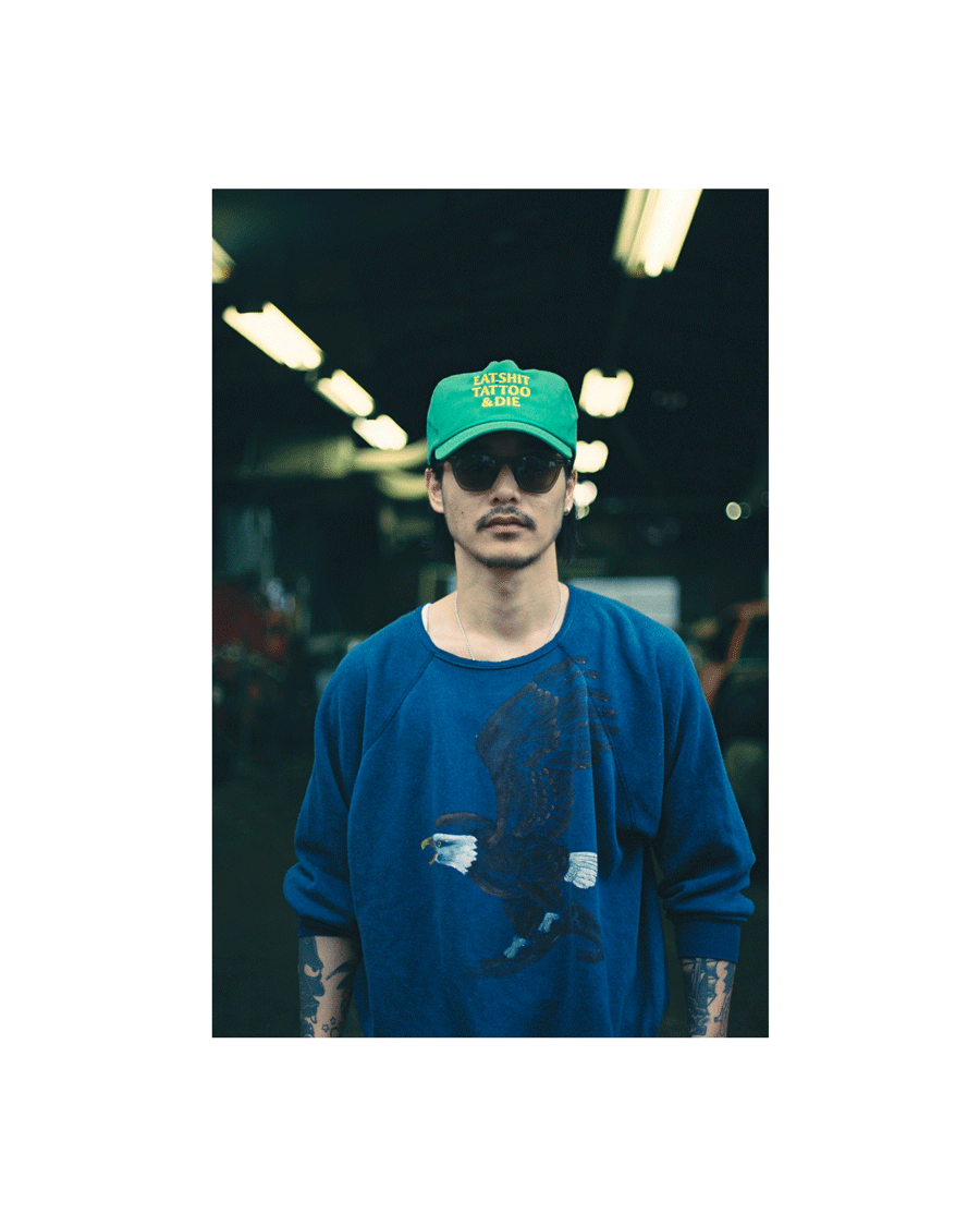 SNAPBACK CAP 【EAT, SHIT, TATTOO & DIE】// GREEN
