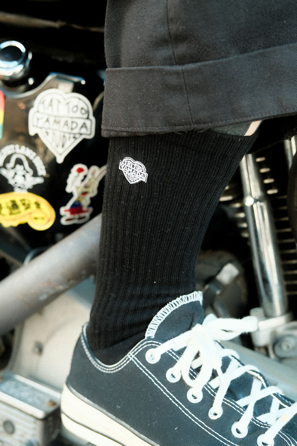 TSY LOGO SOCKS // BLACK | tattoostudioyamada STORE