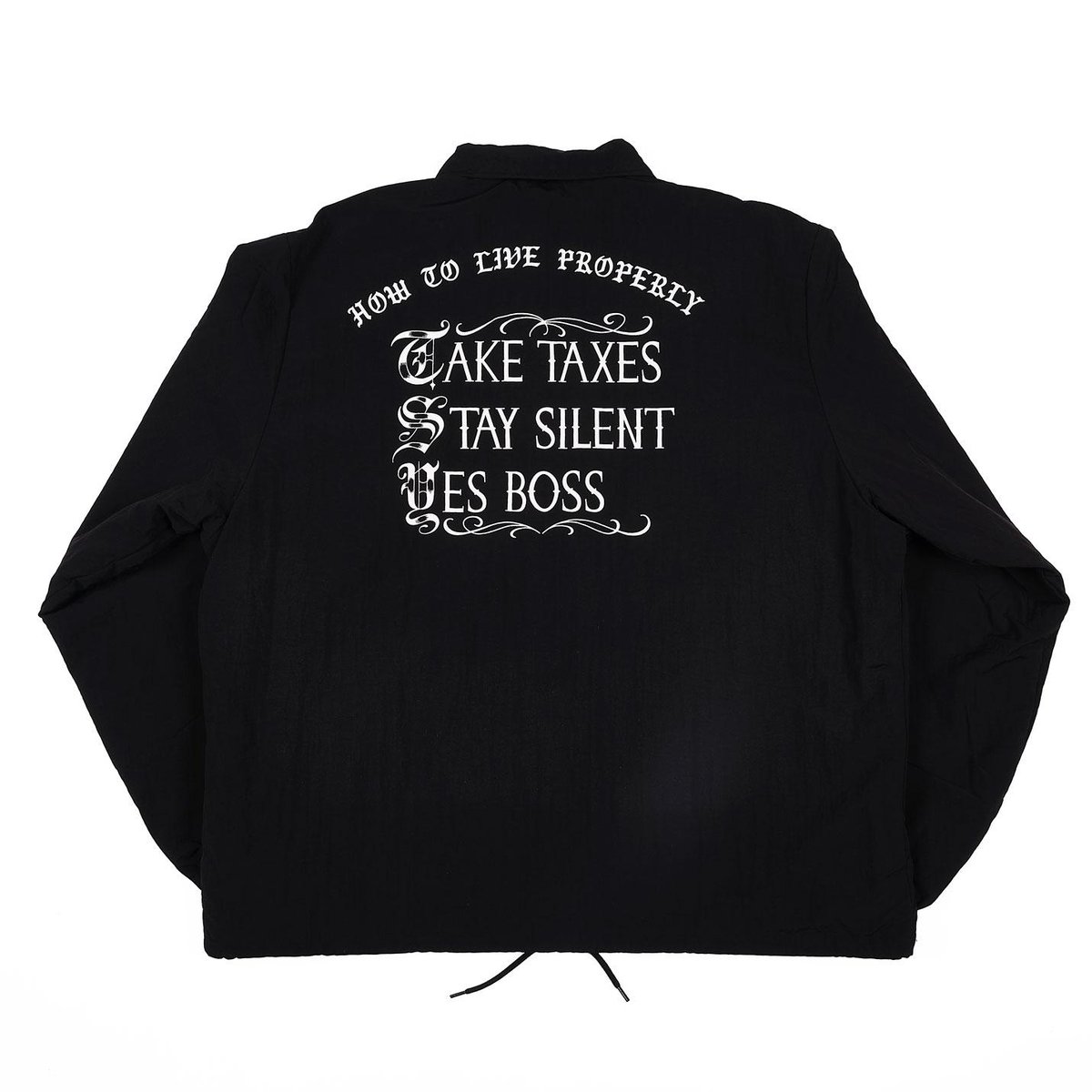 ジャケット・アウター HOW TO LIVE PROPERTY COACH JACKET//BLACK HOW TO LIVE PROPERTY COACH JACKET // BLACK | ta