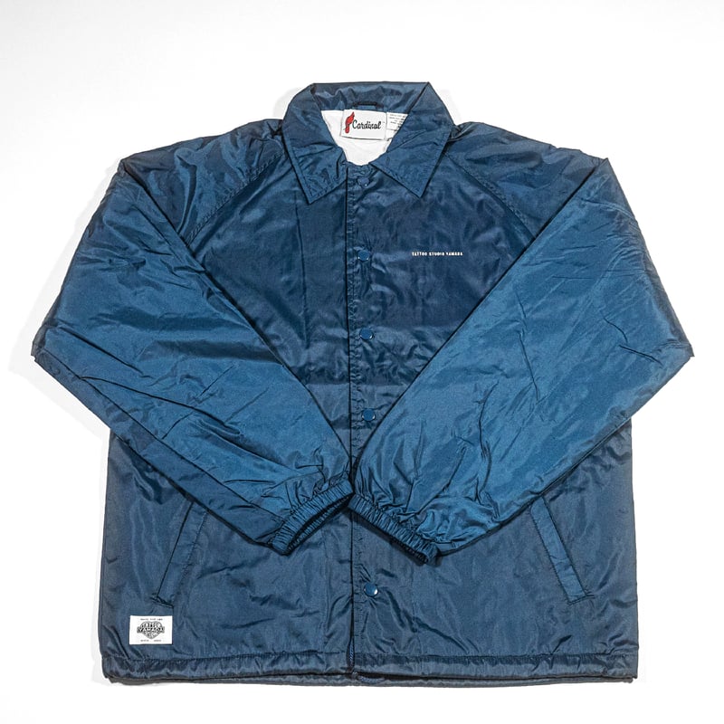 NYLON COACH JACKET【WARNING】// NAVY | tattoostud