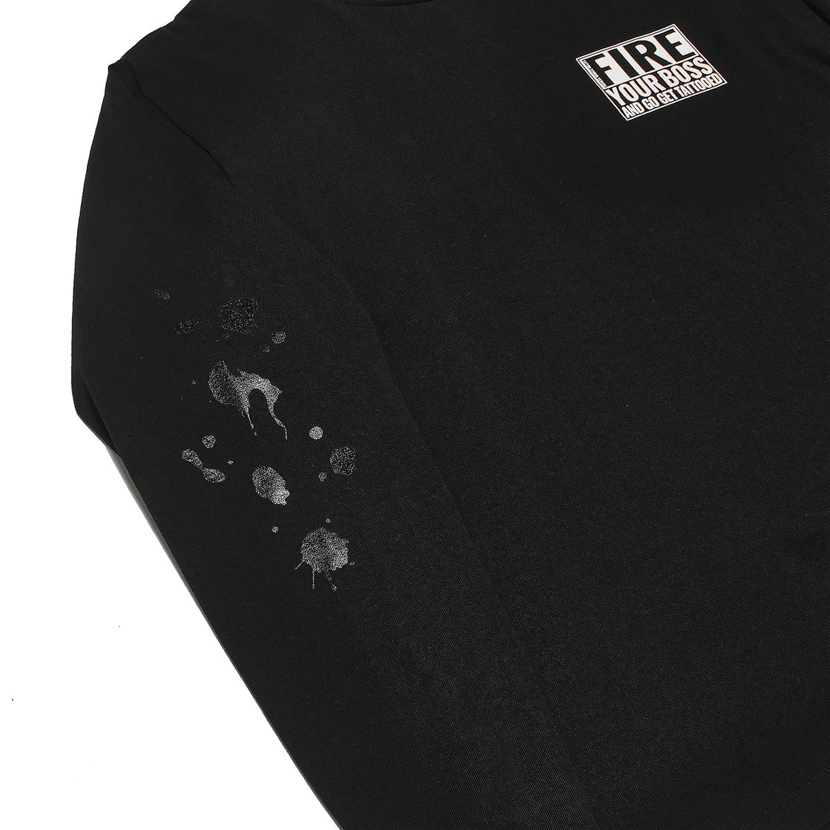 FIRE YOUR BOSS LONG SLEEVE TEE // BLACK | tatto