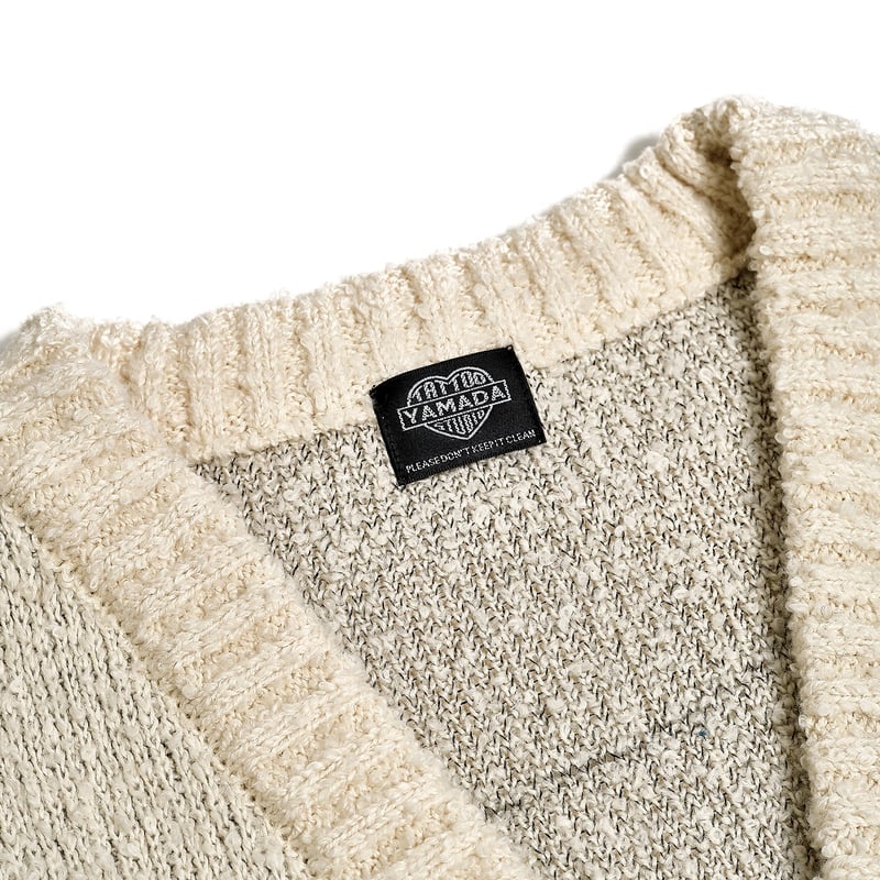 SPIDERWEB BOUCLE COTTON CARDIGAN【BLACK TAG】 //