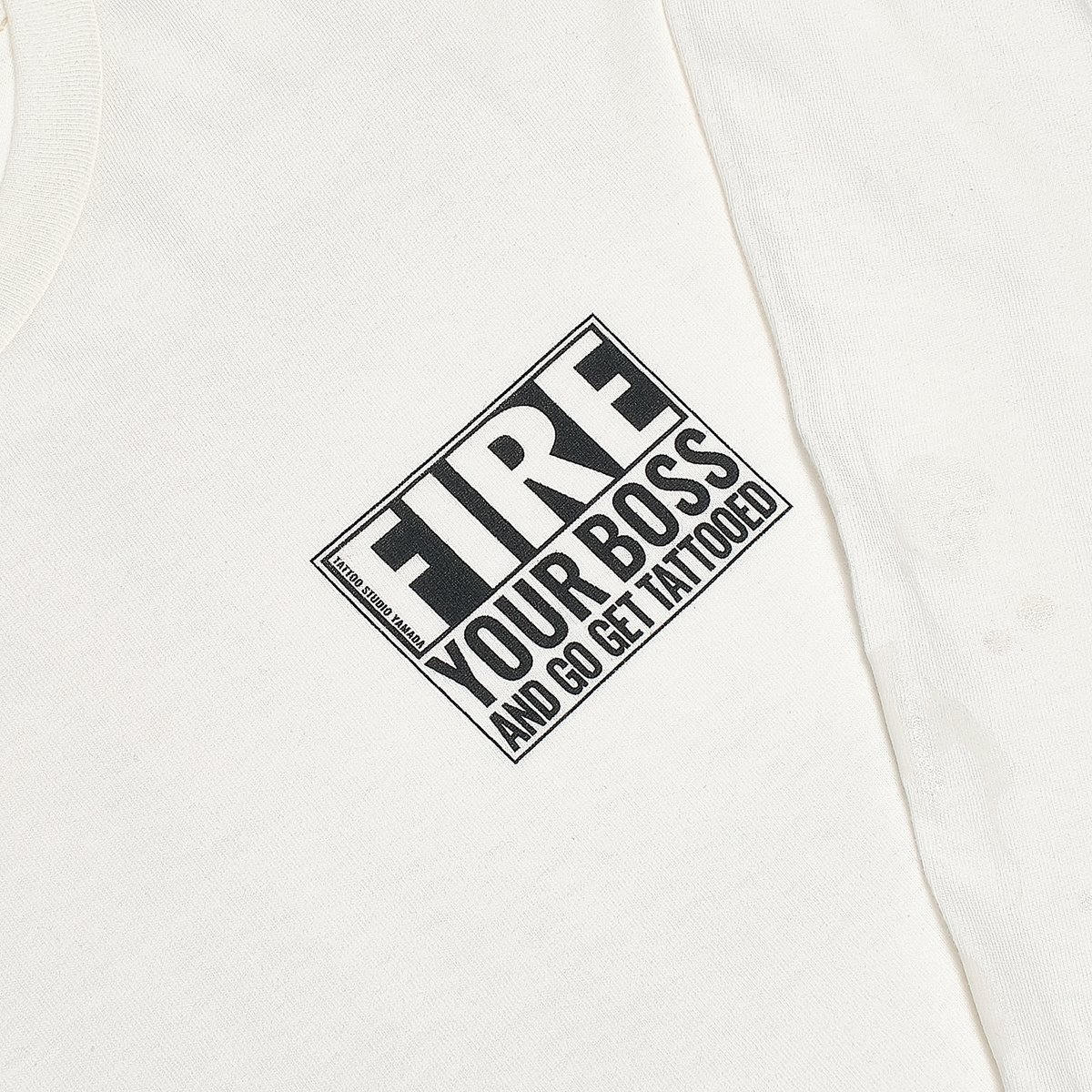 FIRE YOUR BOSS LONG SLEEVE TEE // WHITE | tatto