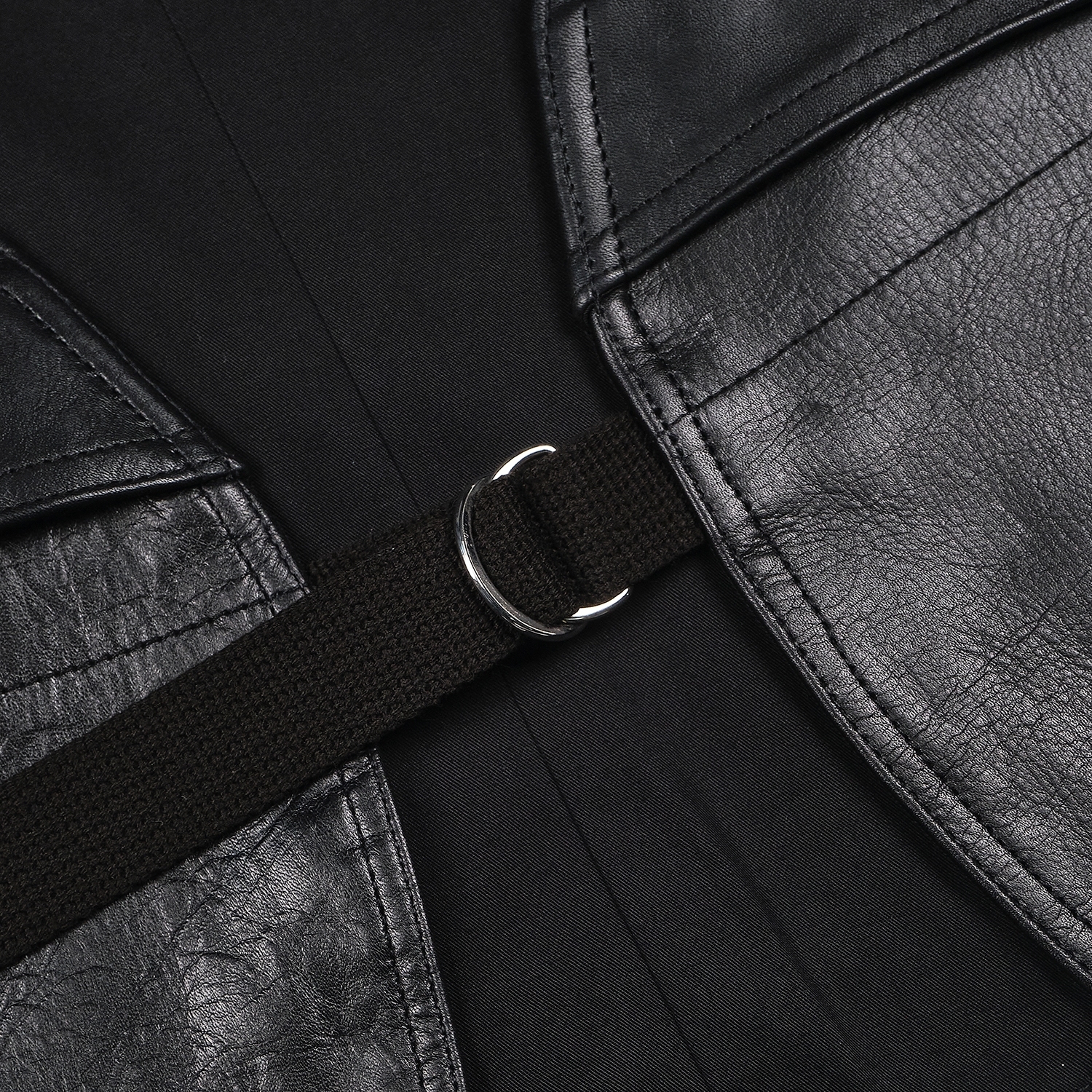 LEATHER OUTDOOR VEST【BLACK TAG】// BLACK | tatto