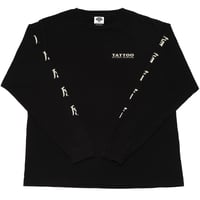 BORDER LONG SLEEVE TEE 【BLACK TAG】 // GRAY | ta
