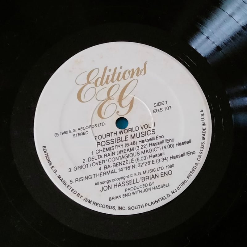 Jon Hassell / Brian Eno / Fourth World Vol. 1 -