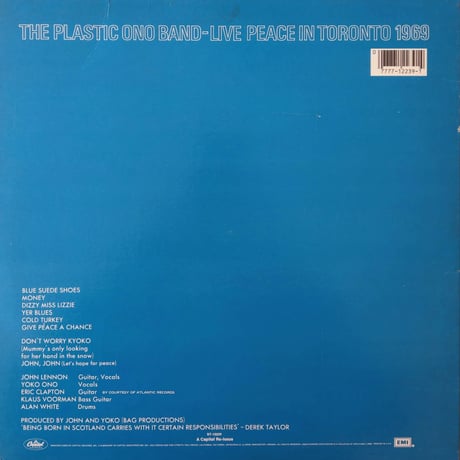 The Plastic Ono Band / Live Peace In Toronto 1969