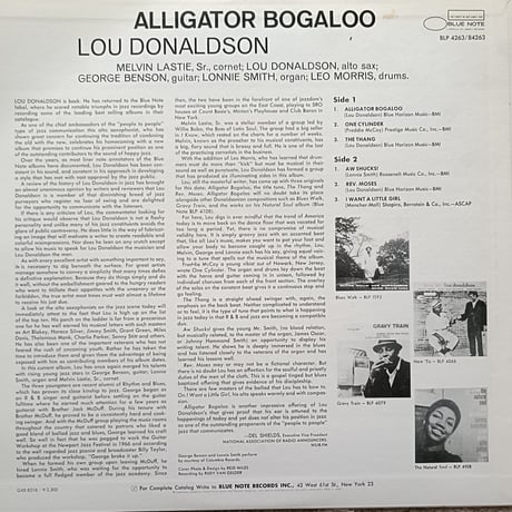 Lou Donaldson / Alligator Bogaloo