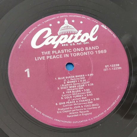 The Plastic Ono Band / Live Peace In Toronto 1969