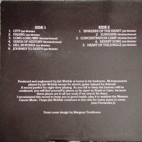 Jah Wobble / Jah Wobble's Bedroom Album