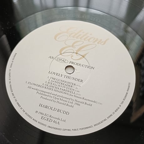 Harold Budd / Lovely Thunder