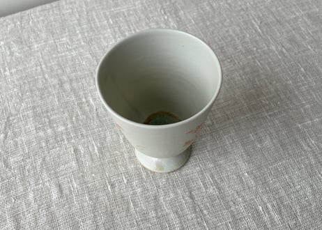 月光釉 赤絵ゴブレット（A）＿稲村真耶