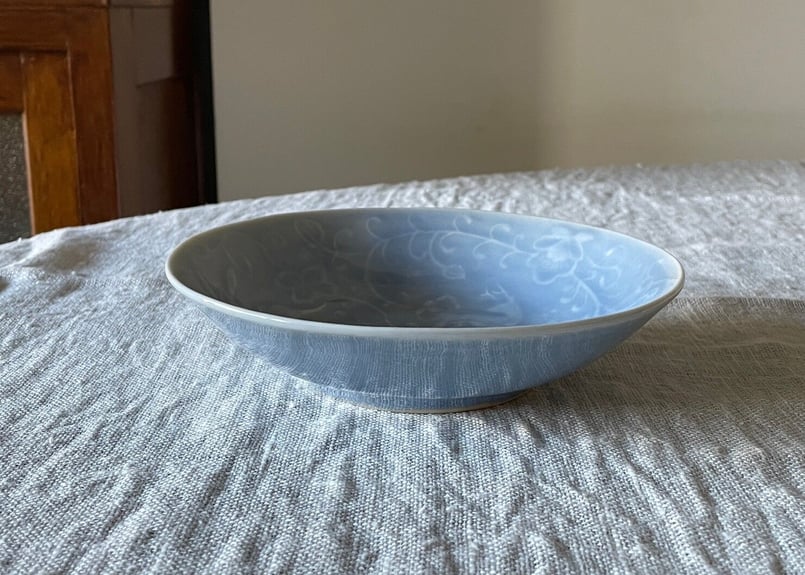 湖水釉 ガーデン 6寸鉢＿稲村真耶 | くらしの道具店rsつじどう