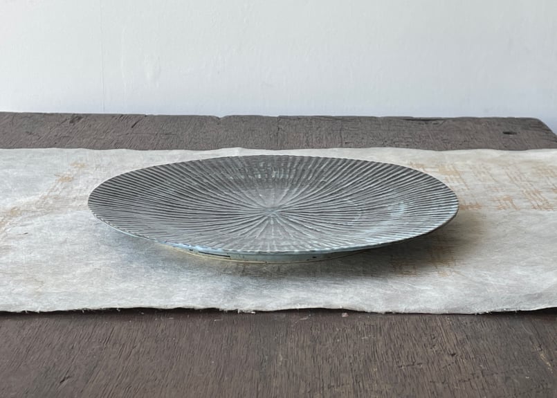 柳原 柳川謙治 薄瑠璃菊華輪花5寸鉢 φ14.5cm H4.8cm｜ 百福オンライン